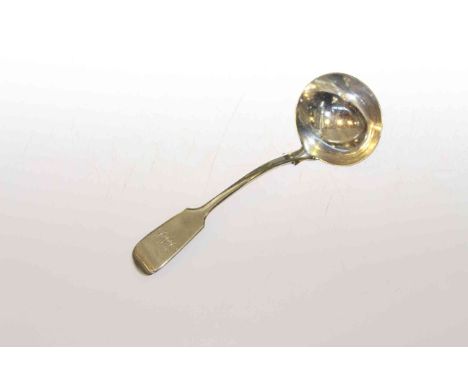 Victorian silver sauce ladle, London 1877