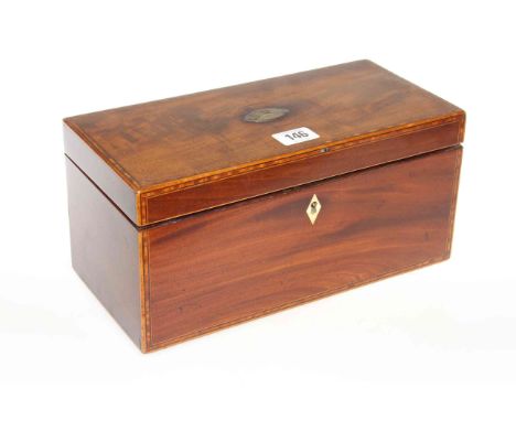 George III mahogany tea caddy