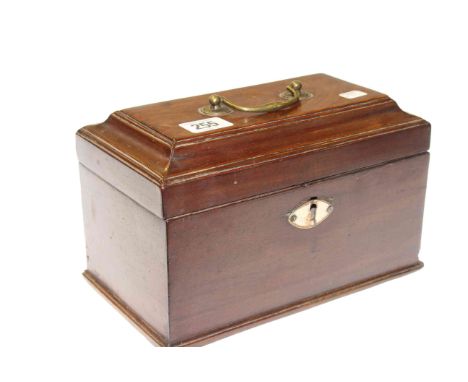 Georgian mahogany tea caddy, 23cm wide