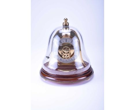 A Mappin &amp; Webb Maritime mantel clock of bell form, limited edition from 1982, with a silvered chapter ring, with Roman n