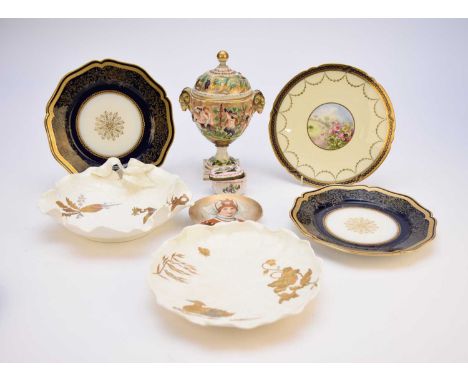 A mixed group of English and Continental ceramicslate 19th/20th centurycomprising a Royal Worcester part coffee service, date