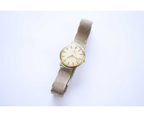 Omega: A gentleman's gold plated Geneve wristwatch, circa 1967, model 131.019, cal.601 17-jewel manual movement, round polish