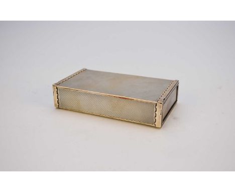 A modern silver collapsible hinged box, Adie Brothers Ltd, Birmingham 1960, of rectangular engine turned form, the interior b