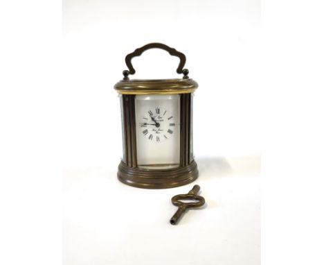 A French 11 jewel Carriage Clock by L'Epee, Fondee en 1839 Sainte Suxanne, France.Running and with key. 10 x 7 x 5cm.