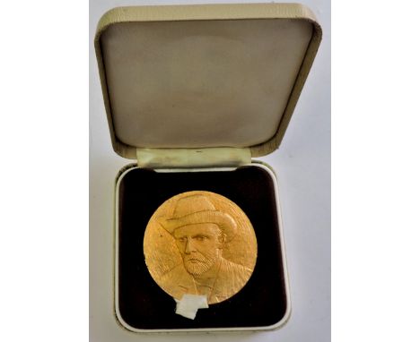 Medal - Van Gogh Museum, Amsterdam  In case.  Edge inscribed 'Office Geopend 2-6-1976'.  Nice engraved portrait the painter. 