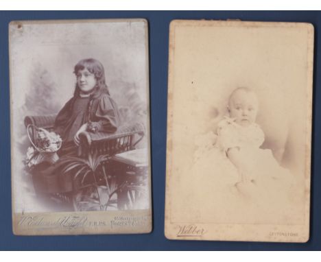 1898 and 1891 Portrait Photographs - (4" x 6") by Edward Whithe (Forest Gate Studio) and Henry Webber Leytonstone.