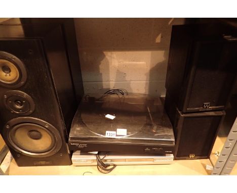 Lenco USB turntable, DVD recorder and two pairs of speakers. Not available for in-house P&P, contact Paul O'Hea at Mailboxes 
