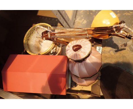 Box of mixed items including an anglepoise  desk lamp etc. Not available for in-house P&amp;P, contact Paul O'Hea at Mailboxe
