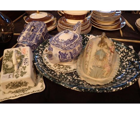 Mixed ceramics including vintage cheese dishes etc. Not available for in-house P&amp;P, contact Paul O'Hea at Mailboxes on 01