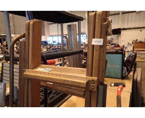 Set of metal framed step ladders with extending loft ladder. Not available for in-house P&amp;P, contact Paul O'Hea at Mailbo