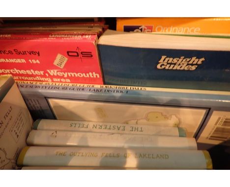 A quantity of Ordnance Survey maps and Fell Wainwright walking books. Not available for in-house P&amp;P, contact Paul O'Hea 