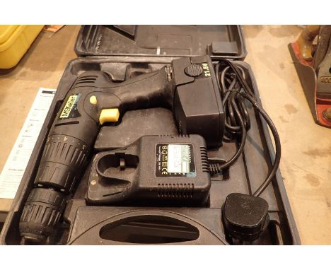 Cased McKeller 21-6v cordless drill with battery. Not available for in-house P&P, contact Paul O'Hea at Mailboxes on 01925 65