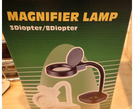 New and boxed magnifier lamp. Not available for in-house P&amp;P, contact Paul O'Hea at Mailboxes on 01925 659133 