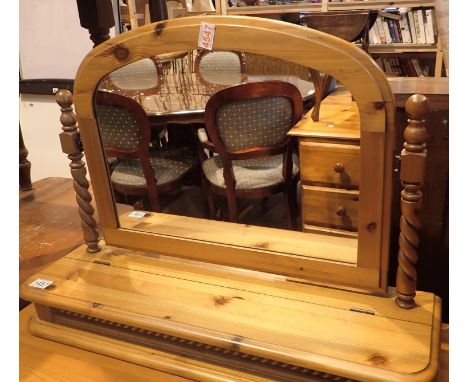 Large dressing table mirror with single lidded box. Not available for in-house P&amp;P, contact Paul O'Hea at Mailboxes on 01