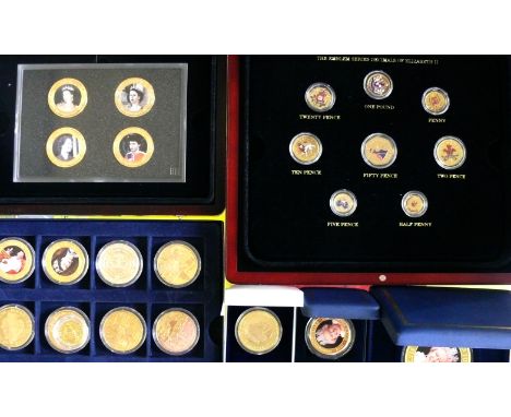 A collection of cased specimen and proof coinage
To include 2015 date stamp United Kingdom specimen year set,  2014 date stam