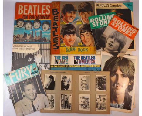 Mixed Lot of Beatles Ephemera, etc. Includes The Beatles A. & B.C. Chewing Gum Trading Card  Album containing Sixty (60) Card