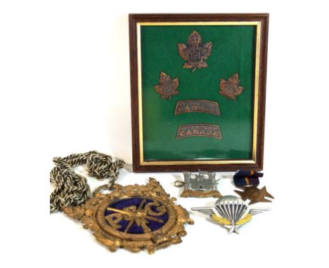A collection of approx 100 British Army cap badges
Subjects to include the artists rifle, Kings own Malta regiment, RAF, AAC,