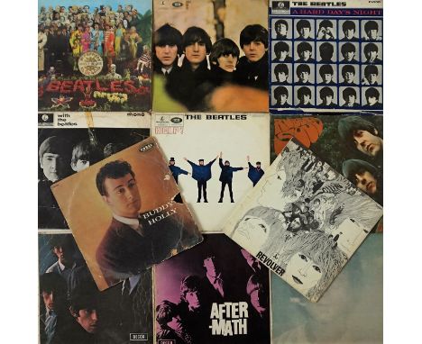 Eleven LP Records
Includes 1st Pressings of The Beatles 'With The Beatles', 'A Hard Days Night', 'Beatles For Sale', 'Sgt Pep