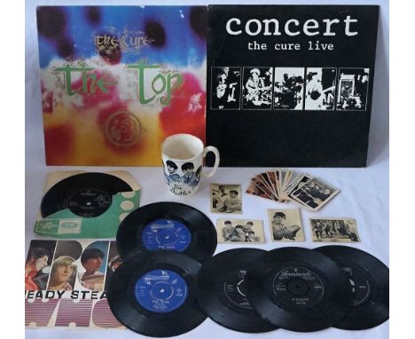 Mixed Lot Includes Thirty Six Vinyl Records
Amongst of which is The Cure's 1984 Album 'The Top' Fiction Label (FIXS 9), Dr Fe