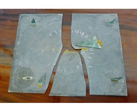 A slate sundial (a/f) 