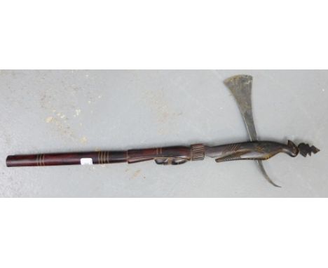 An African hardwood axe, 61cm long