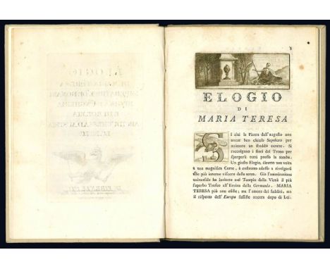 NO RESERVE Storia: Lotto di 6 opere  Elogio di Maria Teresa imperatrice de Romani regina d'Ungheria, e di Boemia arciduchessa