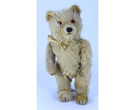 A Chiltern golden mohair Tingaling Bruin, 1950s, the Teddy bear with orange glass eyes, separate muzzle with clipped mohair, 