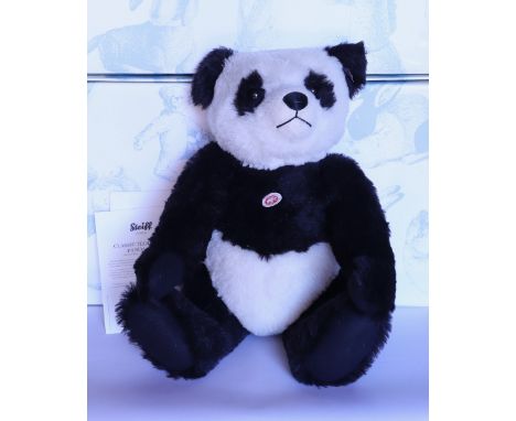 Boxed Steiff Limited Edition Classic Teddy Bear Panda Ted, 2010, black and white mohair, 60cm (23 ½”), 36484 white tag, boxed