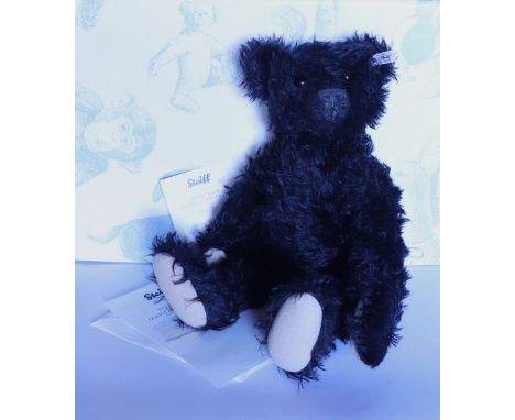 Boxed Steiff Limited Edition Teddy Bear ‘Othello’ 1912 Replica, 2012, black mohair, 50cm (19 ¾”), 403088 white tag, boxed wit