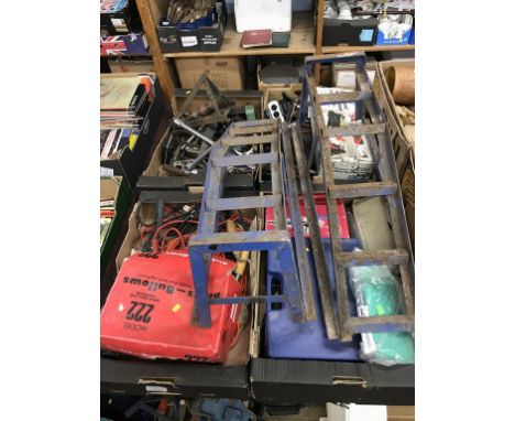 Four boxes of car tools etc.
