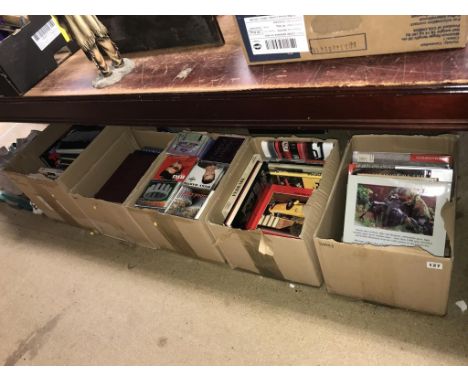 A quantity of assorted, to include CDs, books and tools etc., in six boxes