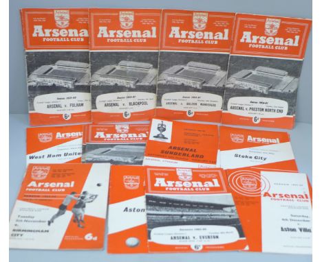 Football memorabilia; Arsenal home programmes from the 1960's (24) 