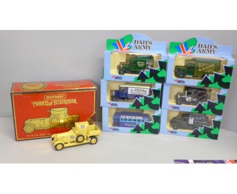 Lledo Dads Army die-cast model vehicle collection in original boxes and a Matchbox Models of Yesteryear YS-38 1920 Rolls-Royc
