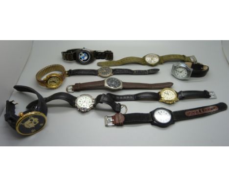 A Dunhill quartz wristwatch, other gentleman's watches including Timex and Swatch 