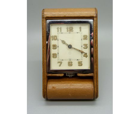 A Jaeger-LeCoultre 8-days travel clock 