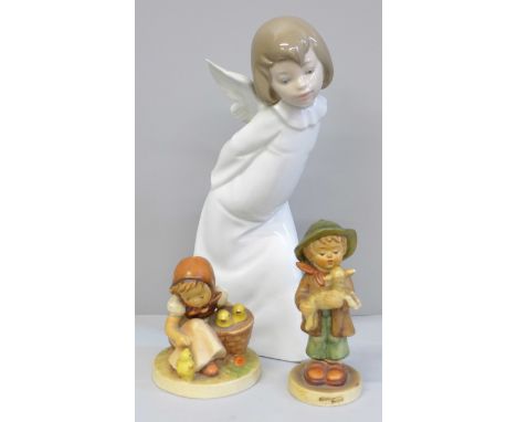 Two Goebel figures and a Lladro figure 