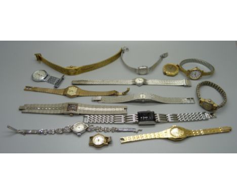 A collection of lady's wristwatches including Rotary, Accurist and Sekonda 