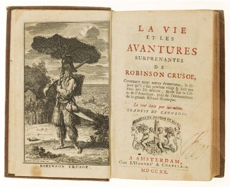 Defoe (Daniel) La Vie et les Avantures surprenantes de Robinson Crusoe, vol.1 only (of 3), first French edition, engraved fro