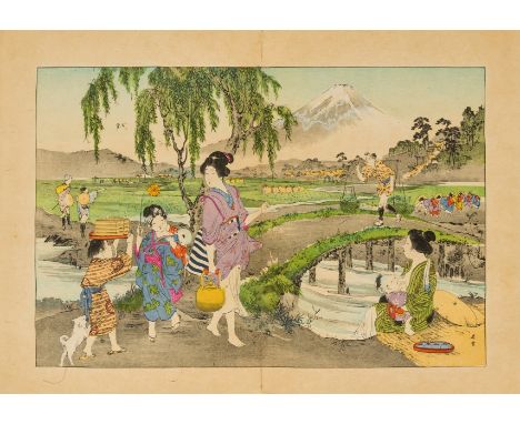 Toyodo (The).- The Japanese Months With Illustrations, fourth edition, colour woodblock illustrations by Shoun, Gessho and Ma