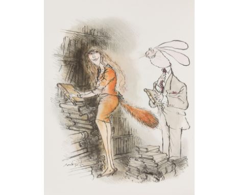 Searle (Ronald) Slightly Foxed - but still desirable, first edition, signed by the author, colour illustrations, original blu