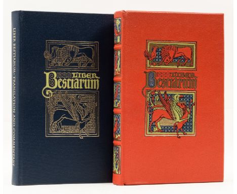 Folio Society.- Manuscript facsimile.- Liber Bestiarum. MS Bodley 764, one of 1980 copies, facsimile volume with colour illus