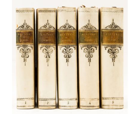 Surrey.- Brayley (Edward Wedlake) A Topographical History of Surrey, 5 vol., steel-engraved plates and illustrations, a few f