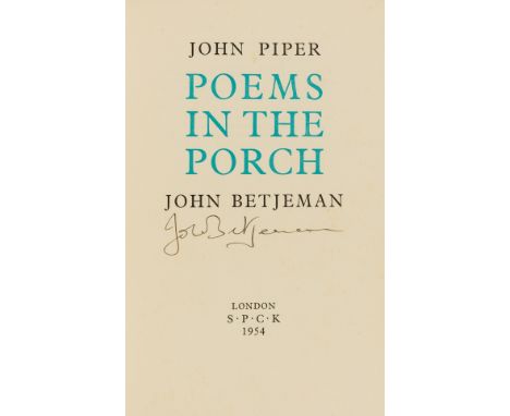 NO RESERVE Betjeman (John) Ghastly Good Taste, number 17 of 200 signed by author, original roan-backed boards, slight rubbing