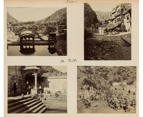 India.- Photograph album of views of Nainital, Jaipur, Udaipur, Bombay etc., c.120 x 85mm (4 1/2 x 3 1/4), et infra, c.220 ph