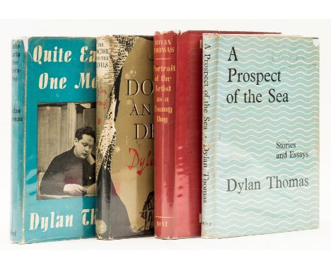 NO RESERVE Thomas (Dylan) Quite Early One Morning, first edition, frontispiece, previous owner's ink signature, original clot