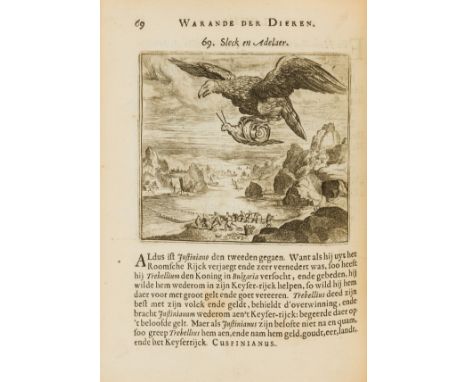 Emblemata.- Vondel (Joost van den) Vorstelijcke Warande der dieren: waer in de zeden-rijcke Philosophie, Poëtisch, Morael, en