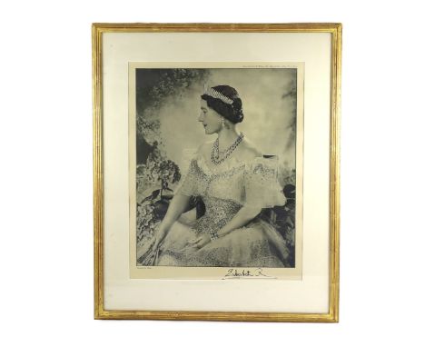 After Cecil Beaton, a signed photo-lithograph of Queen Elizabeth, the Queen Mother, printed for Raphael Tuck &amp; Sons Ltd, 