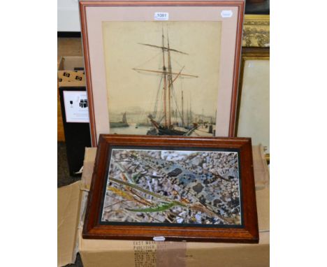 G (?) Clarkson ''Amanda Padstow'', portrait of sailing ship, watercolour and other assorted pictures and prints (qty)
