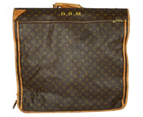 A Louis Vuitton monogram suit carrier/garment bagcirca 1996, trimmed with Vachetta leather, two gold-tone hardware, leather c