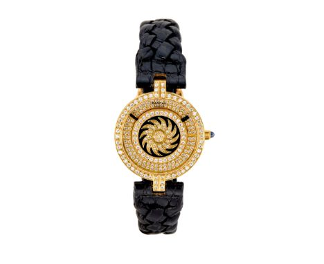 Sarcar. A small size 18ct gold and diamond set quartz mystery wristwatch  Magic Moon, 52241-29, Circa 1980 Quartz movement, p